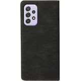 For Samsung Galaxy A72 5G / 4G Simple Suction Closure Horizontal Flip Leather Case with Holder & Card Slot & Wallet(Black)