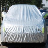Aluminium film PEVA katoen wol anti-stof waterdicht Sunproof anti-Frozen anti-kras warmte dissipatie SUV auto cover met waarschuwing strips  past Auto's op 5.1 m (199 inch) in lengte
