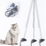 Opknoping Deur Intrekbare Cat Teaser Stick Huisdier Speelgoed(Muis)