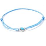 S925 Sterling Silver Blue Turtle Bracelet Women Jewelry