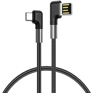 3a USB-C/Type-C tot 8 pins dubbele ellebooglaadkabel (1 m)