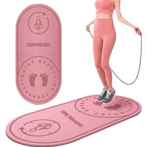 8mm TPE Geluidsabsorberende en schokabsorberende Springmat Home Indoor Sports Fitness Mat (Pink)