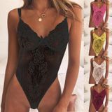 Dames sexy lingerie kanten ondergoed nachtkleding doorzichtige bodysuit  maat: S