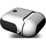 Frosted rubber Paint + PC Bluetooth koptelefoon Case anti-verloren opbergtas voor Apple AirPods 1/2 (wit)