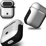 Frosted rubber Paint + PC Bluetooth koptelefoon Case anti-verloren opbergtas voor Apple AirPods 1/2 (wit)