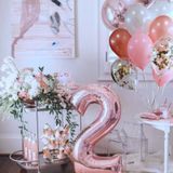 2 stuks 40 inch aluminium folie nummer ballonnen verjaardag bruiloft verlovingsfeest decor Kids bal Supplies (8-Rose rood)