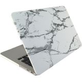 MacBook Air 11.6 inch Marmer patroon bescherm Sticker voor Cover (wit donkergrijs)