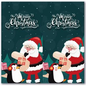 4 Packs Merry Christmas Rechthoekige Gift Box Seal Stickers (C4)