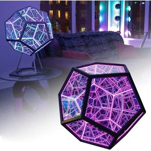 Koele oneindige dodecahedron kleurrijke nachtlampje art deco licht  maat: 20x20x20cm
