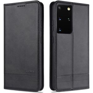 Voor Samsung Galaxy S21 5G AZNS magnetische kalf textuur horizontale flip lederen geval met kaart slots & houder & portemonnee (zwart)
