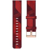 18mm Stripe Weave Nylon Pols Strap Watch Band voor Fossil Female Sport / Charter HR / Gen 4 Q Venture HR (Rood)