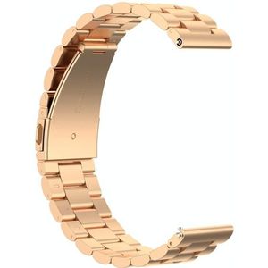 Voor Huawei Horloge 3/3 PRO 22mm Three-Beads Steel Replace Strap Horlogeband (Rose Gold)