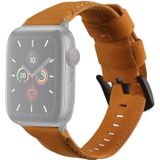 Voor Apple Watch 5 & 4 40mm / 3 & 2 & 1 38mm Echte lederen vervangende band (oranje)