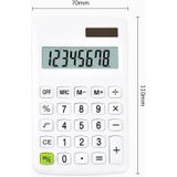 8-cijferige snoepkleurige zonne-calculator Multifunctionele mini-student elektronische rekenmachine (klassiek zwart)