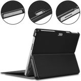 For Microsoft Surface Pro 9 JUNSUNMAY Custer Solid Color 3-Fold Stand Leather Tablet Case(Black)