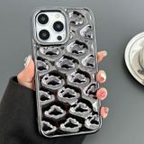 Voor iPhone 15 Pro Cloud Texture Electroplated TPU telefoonhoesje