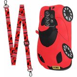 Voor Samsung Galaxy A33 5G Crossbody Cartoon Silicone Phone Case (Racing Car)