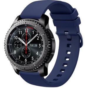 Voor Samsung Gear S3 Frontier 22 mm effen kleur zachte siliconen horlogeband