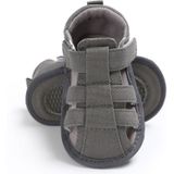 Baby Soft Bottom Canvas Peuter schoenen ademende sandalen  grootte: 11cm (Grijs)