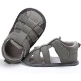 Baby Soft Bottom Canvas Peuter schoenen ademende sandalen  grootte: 11cm (Grijs)