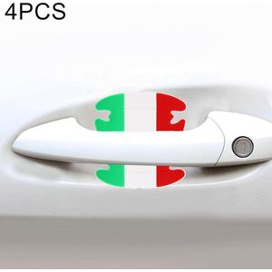 4 PC's Italiaanse vlag patroon auto-Styling auto deur handvat krassen resistente Sticker