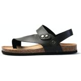 Mannen zomer kurken flip flops strand paar lederen sandalen  maat: 36