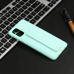 Voor Galaxy A51 Shockproof Solid Color TPU Case met polsband (Mint Green)