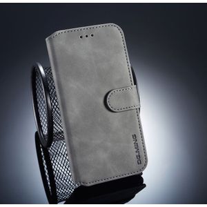 Dg. MING retro olie kant horizontale flip case voor Huawei P20 Lite/Nova 3e  met houder & kaartsleuven & portemonnee (grijs)