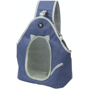 TAILUP huisdieren voeren schoudertas handige opvouwbare lederen borsttas  specificatie: S (Jean Blue)