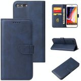 Calf Texture Buckle Horizontal Flip Leather Case with Holder & Card Slots & Wallet For iPhone 8 Plus & 7 Plus(Blue)