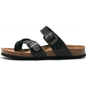 Ruizu Paar Cork Slippers Strandschoenen Slippers  Grootte: 36 (Zwart)