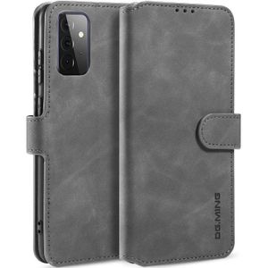 Voor de Samsung Galaxy A72 5G DG. MING Retro Oil Side Horizontale Flip Leather Case met Holder & Card Slots & Wallet(Grey)