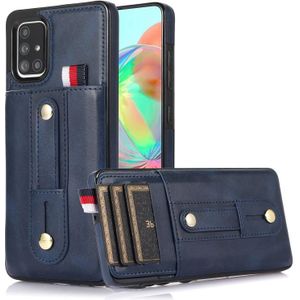 Voor Samsung Galaxy A71 4G polsband Standstand Wallet Lederen telefoonhoesje