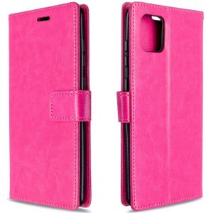 Voor Galaxy A81 Crazy Horse Texture Horizontale Flip Lederen case met Holder & Card Slots & Wallet & Photo Frame(rose)