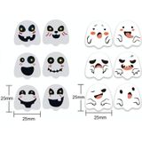 10 stks Halloween Ghost Emoji Stickers Kinderen Gift Decoratie Voedsel Afdichtingstickers  Grootte: 25x25mm (K-128)