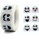 10 stks Halloween Ghost Emoji Stickers Kinderen Gift Decoratie Voedsel Afdichtingstickers  Grootte: 25x25mm (K-128)