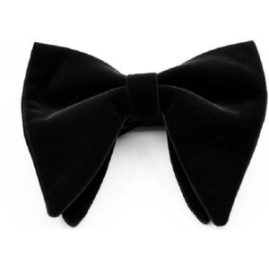 Mannen Velvet Double-layer Big Bow-knot Bow Tie Kleding Accessoires (Zwart)