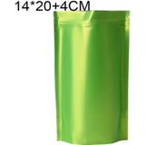 100 stks / set mat aluminium folie snack stand-up pouch  maat: 14x20 + 4cm