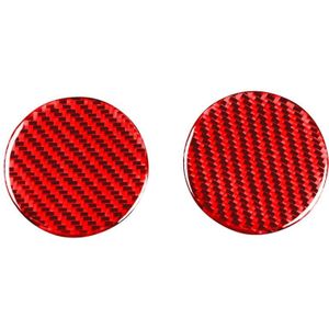 Car Carbon Fiber Water Cup Holder Mat Decorative Sticker for Chevrolet Camaro 2016-2019 Left and Right Drive Universal (Red)