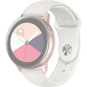 Voor Galaxy Watch Active 2 Smart horloge effen kleur siliconen polsband horlogeband  grootte: L (abrikoos)