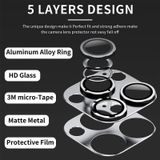 Voor iPhone 13 Pro / 13 Pro Max ENKAY Hat-Prince Anti-reflectie cameralens Aluminium gehard glasfilm (Sierra Blue)
