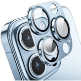 Voor iPhone 13 Pro / 13 Pro Max ENKAY Hat-Prince Anti-reflectie cameralens Aluminium gehard glasfilm (Sierra Blue)