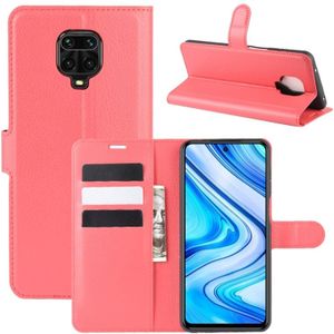 Voor Xiaomi Redmi Note 9 Pro/Note 9S/Note 9 Pro Max Litchi Texture Horizontal Flip Protective Case with Holder & Card Slots & Wallet(Red)