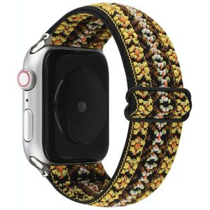 Ethnic Style Buckle Watchband voor Apple Watch Series 6 & SE & 5 & 4 44mm / 3 & 2 & 1 42mm(Geel)