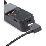 Sunnylife 30cm USB-C/type-C naar 8 pin omzetten connector data kabel voor DJI OSMO Pocket (zwart)