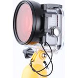 RUIGPRO voor GoPro HERO8 Professional 58mm Color Dive Housing Lens Filter met Filter Adapter Ring & Lens Cap(Red)