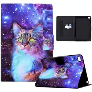 Elektrische ingedrukte TPU-lederen tabletcase voor iPad Mini 5/4/3/2 / 1 (Star Cat)