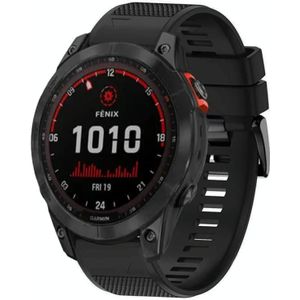 Voor Garmin Fenix 7X Solar 26mm Quick Release siliconen horlogeband