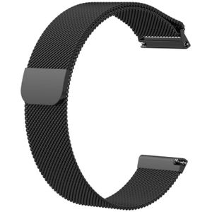Voor Fitbit Versa Milanese vervangende polsband horlogeband  maat:S(Zwart)