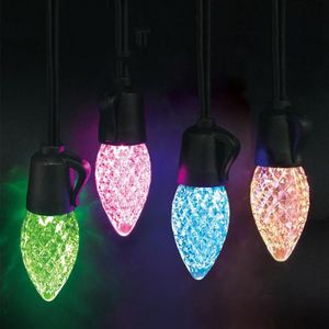 15m 20 lamp met RF-afstandsbediening 12V C35 LED String Lights Tuin Kerstmis Waterdichte Strawberry Candle Light  EU-plug (RGB)